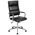 Fauteuil de bureau de direction pivotant contemporain en similicuir avec dossier haut