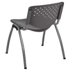 Chaise empilable en plastique pour la maison et le bureau avec dossier perforé – Chaise d'appoint