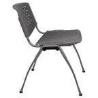 Chaise empilable en plastique pour la maison et le bureau avec dossier perforé – Chaise d'appoint