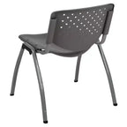 Chaise empilable en plastique pour la maison et le bureau avec dossier perforé – Chaise d'appoint