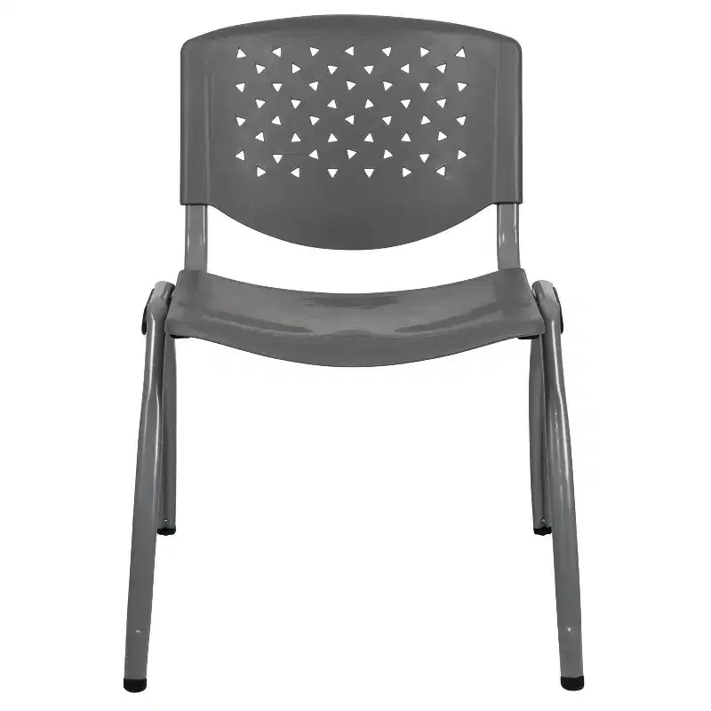 Chaise empilable en plastique pour la maison et le bureau avec dossier perforé – Chaise d'appoint
