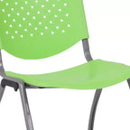 Chaise empilable en plastique pour la maison et le bureau avec dossier perforé – Chaise d'appoint