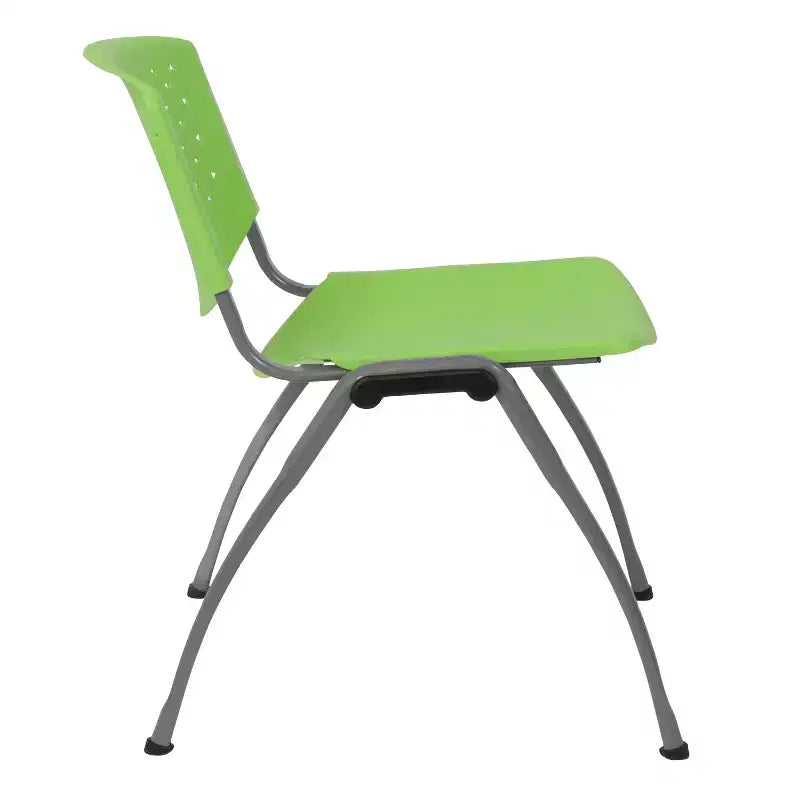 Chaise empilable en plastique pour la maison et le bureau avec dossier perforé – Chaise d'appoint