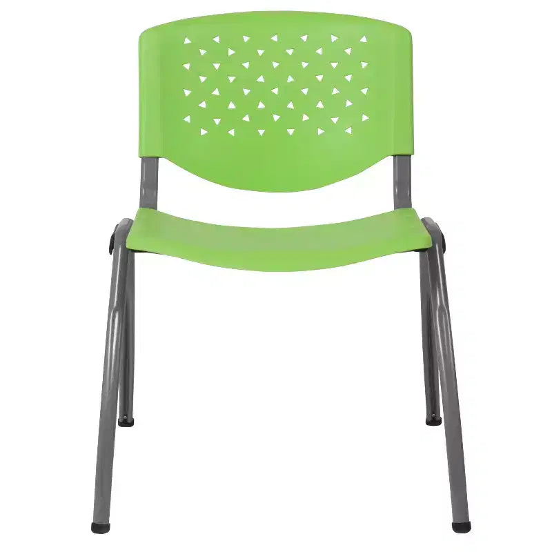 Chaise empilable en plastique pour la maison et le bureau avec dossier perforé – Chaise d'appoint