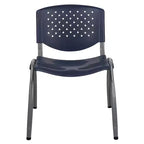 Chaise empilable en plastique pour la maison et le bureau avec dossier perforé – Chaise d'appoint