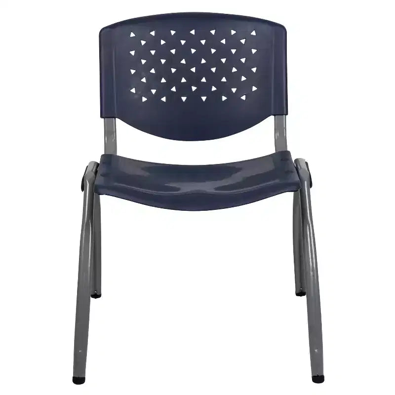 Chaise empilable en plastique pour la maison et le bureau avec dossier perforé – Chaise d'appoint