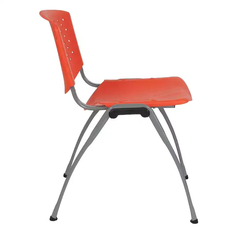 Chaise empilable en plastique pour la maison et le bureau avec dossier perforé – Chaise d'appoint