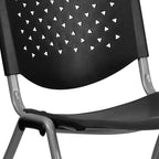 Chaise empilable en plastique pour la maison et le bureau avec dossier perforé – Chaise d'appoint
