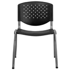 Chaise empilable en plastique pour la maison et le bureau avec dossier perforé – Chaise d'appoint