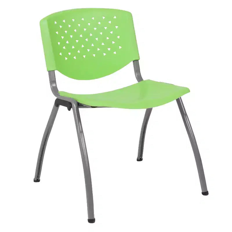 Chaise empilable en plastique pour la maison et le bureau avec dossier perforé – Chaise d'appoint