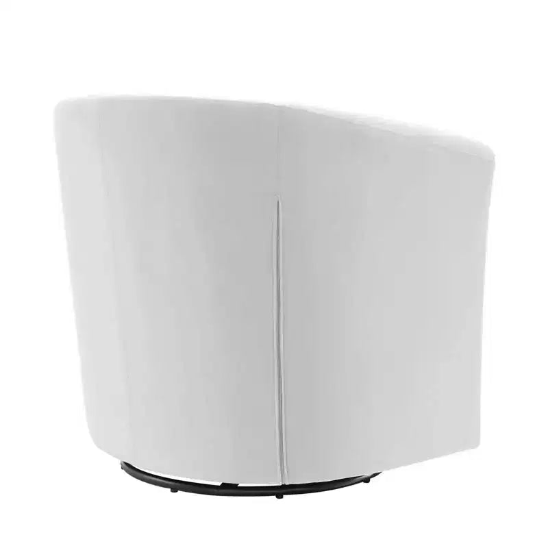 Fauteuil pivotant en velours capitonné Prospect