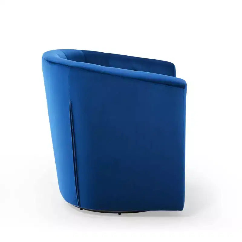 Fauteuil pivotant en velours capitonné Prospect