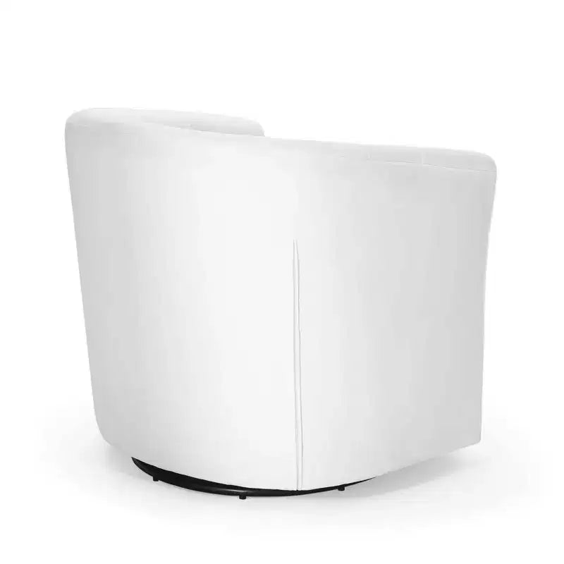 Fauteuil pivotant en velours capitonné Prospect
