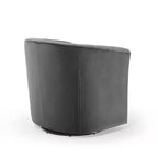 Fauteuil pivotant en velours capitonné Prospect