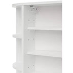 Armoire de salle de bain murale entièrement assemblée et prête à installer, avec miroir et étagères ouvertes