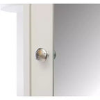 Armoire de salle de bain murale entièrement assemblée et prête à installer, avec miroir et étagères ouvertes