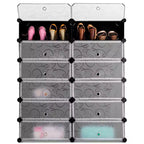 Étagère à chaussures portable 12 cubes Meuble de rangement Armoire de rangement Meuble de maison